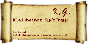 Kleinheincz Gyöngyi névjegykártya